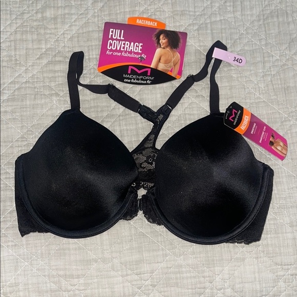 Maidenform Black Full Coverage Bra with Molded Cups - Picture 2 of 6